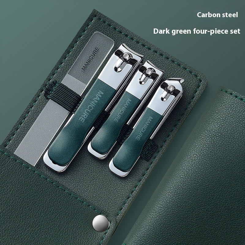 Fashion Nail Clipper 4-Piece Set – Portable Carbon Steel Clippers in Stylish Colors