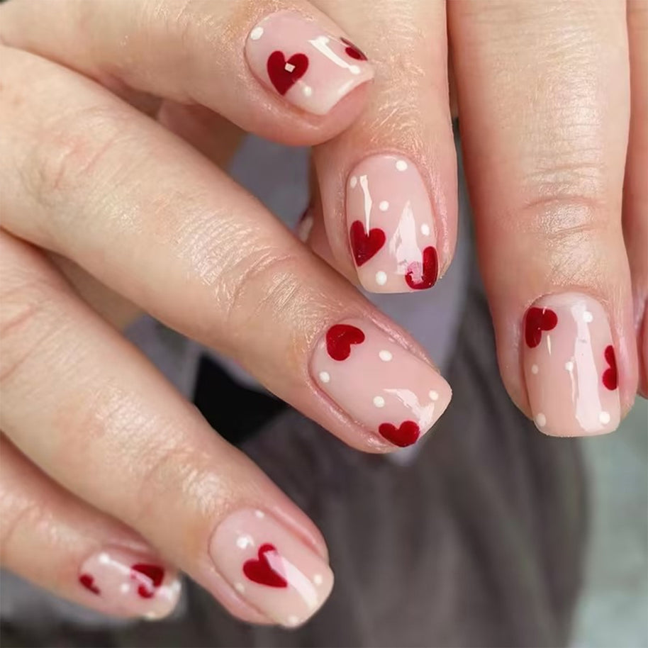 Almond Wear Nails - Simple Glossy Fake Nail Tips