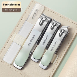 Fashion Nail Clipper 4-Piece Set – Portable Carbon Steel Clippers in Stylish Colors
